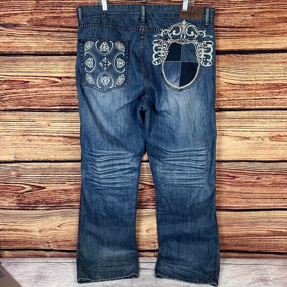 Vintage Y2k Sacred Cult Wide Leg Baggy Denim Jeans - Picture 2 of 6